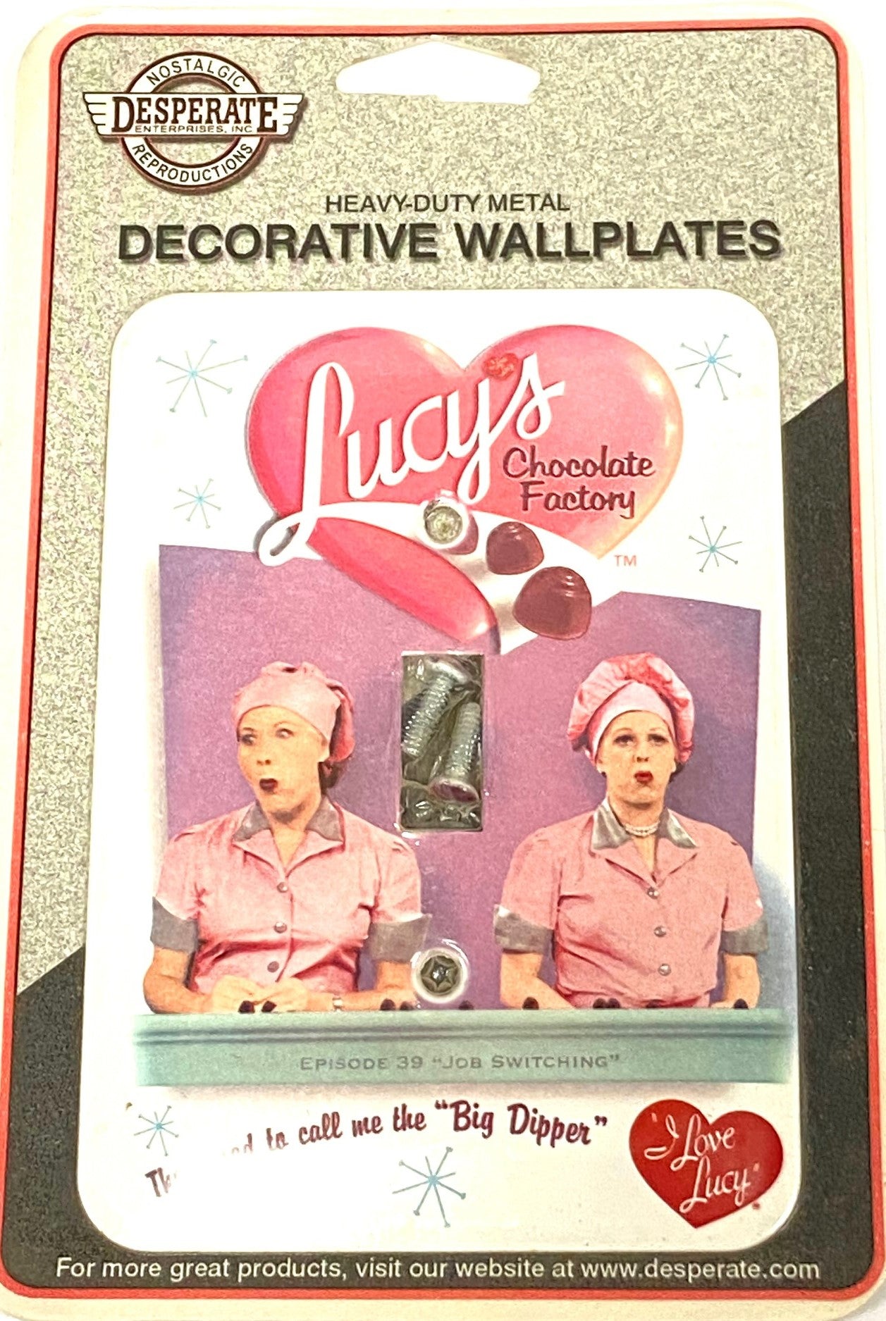 1952 Lucy/Ethel NOS I Love Lucy "Job Switching" Switch Plate