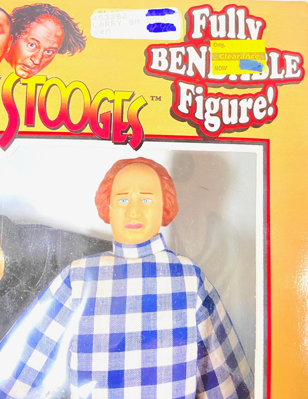 Three Stooges 1997 NOS Larry Bendable Figure Ltd. Ed.