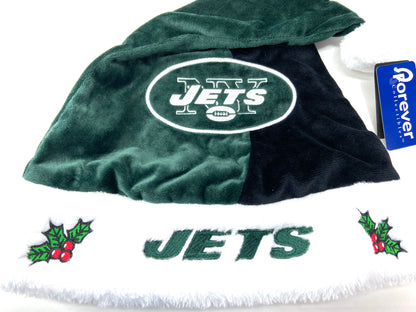 New York Jets NFL Embroidered Plush Santa Hat by Forever Collectibles