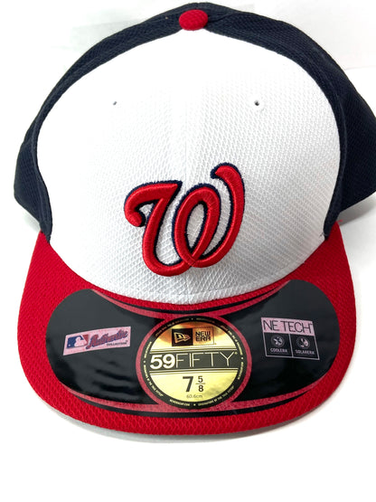 Washington Nationals MLB 59Fifty Fitted Mesh Logo Caps by New Era