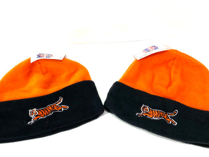 Cincinnati Bengals Vintage NFL Adult and Youth Fleece Logo Knit Hat By Drew Pearson