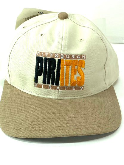 Pittsburgh Pirates Vintage MLB "50-50" Beige Hat by Twins Enterprise