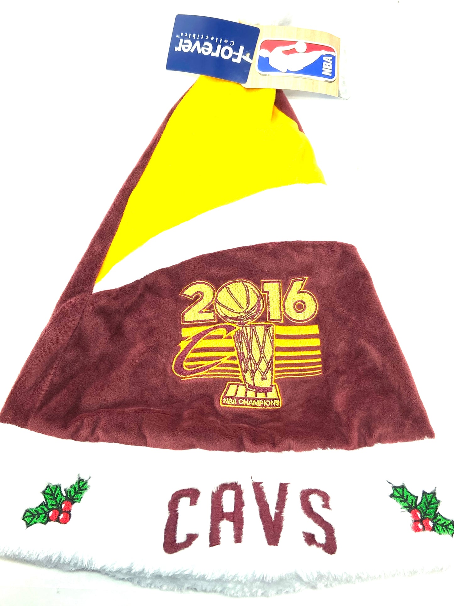 Cleveland Cavaliers 2016 NBA Champs Logo Santa Hat by Forever Collectibles