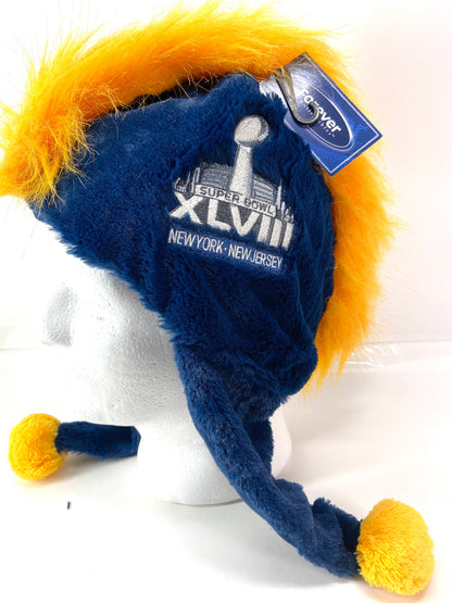 Super Bowl XLVIII (48) NFL 2014 Commemorative Mohawk Dangle Hat by Forever Collectibles