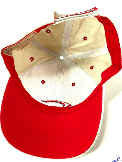 Cincinnati Reds Vintage MLB White "Stache" Cap by Twins Enterprise