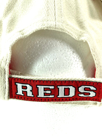 Cincinnati Reds Vintage MLB White "Stache" Cap by Twins Enterprise