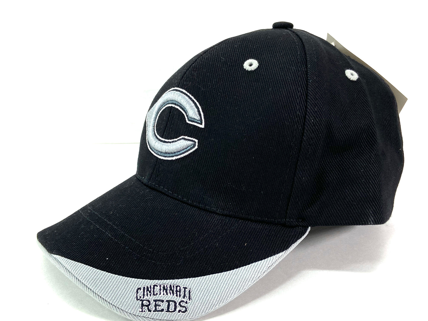 Cincinnati Reds Vintage MLB Black Cap w/Silver "C" by Twins Enterprise