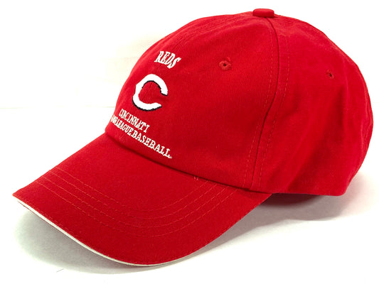 Cincinnati Reds Vintage MLB Red Unstructured Ball Cap by Logo Athletic