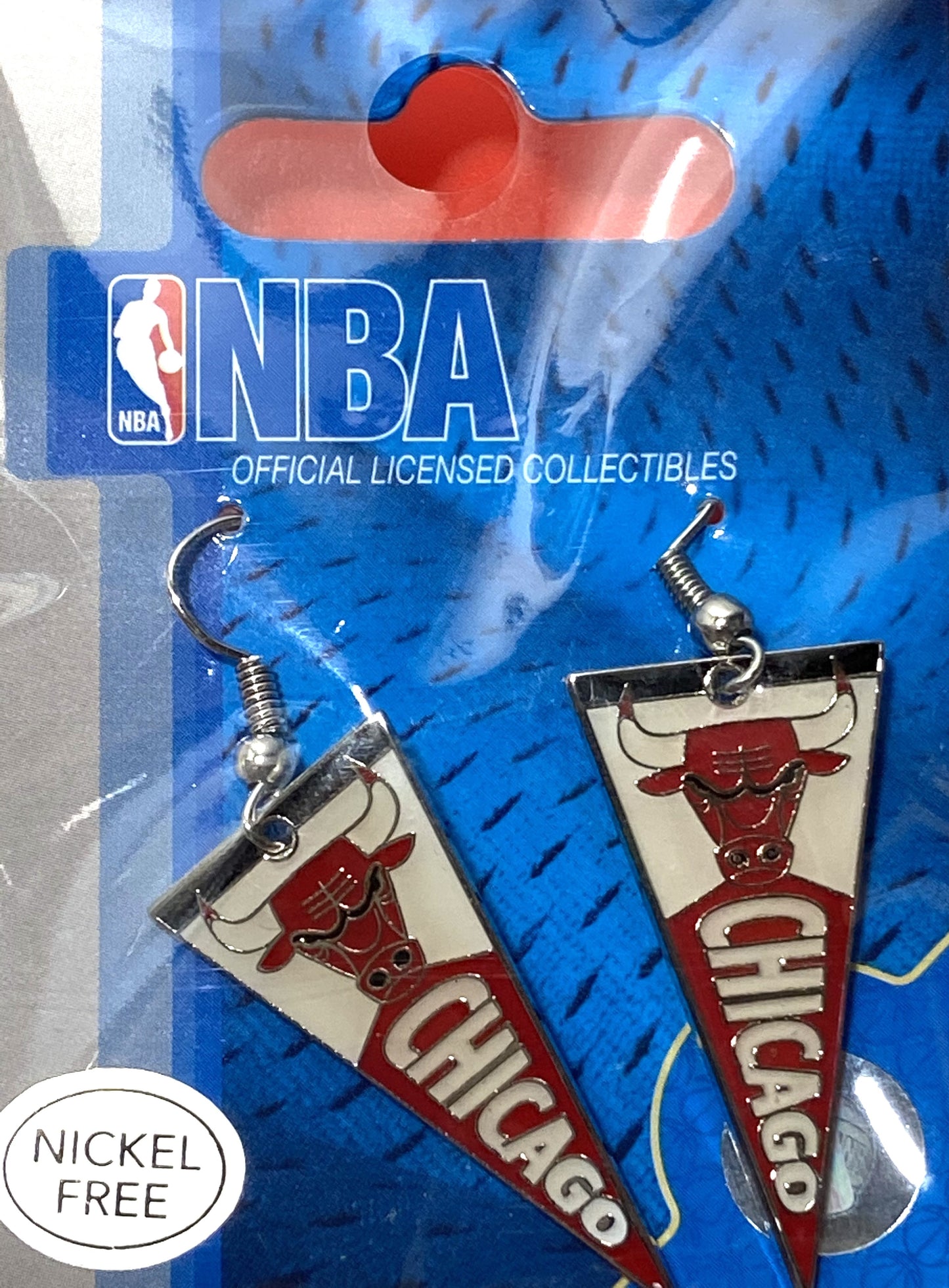 Chicago Bulls 2010 NBA "Pennant" Nickel Free Dangle Earrings by Aminco International