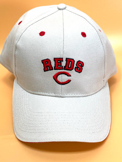 Cincinnati Reds Vintage MLB Cream "Block Reds" Cap By Drew Pearson Marketing