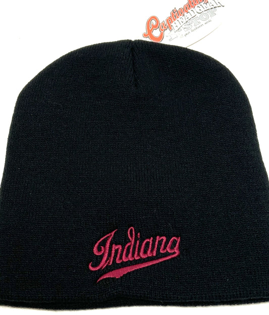 Indiana Hoosiers NCAA "Crisp" Embroidered Cuffless Knit Hat by Captivating Headgear