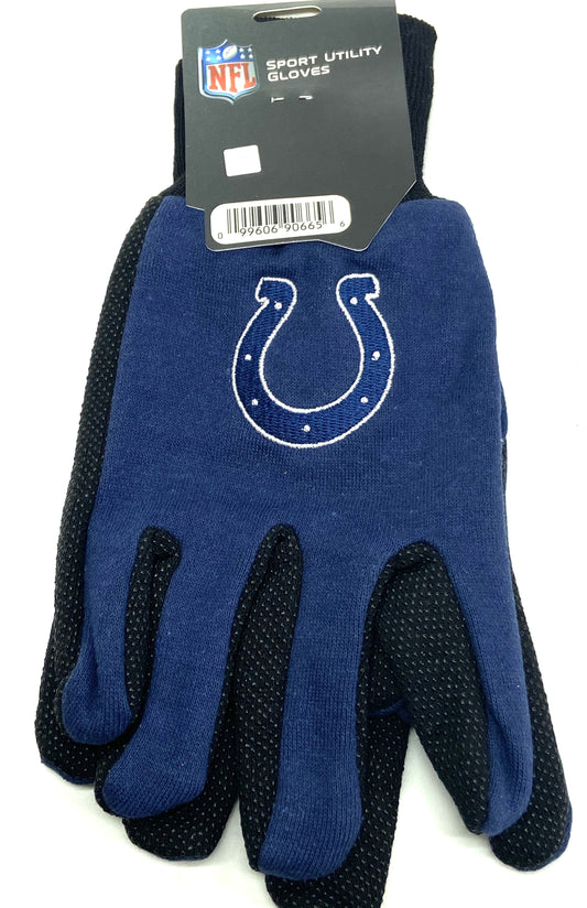 Indianapolis Colts NFL Dot Grip Sport Utility Work Gloves by McArthur Towel and Sports