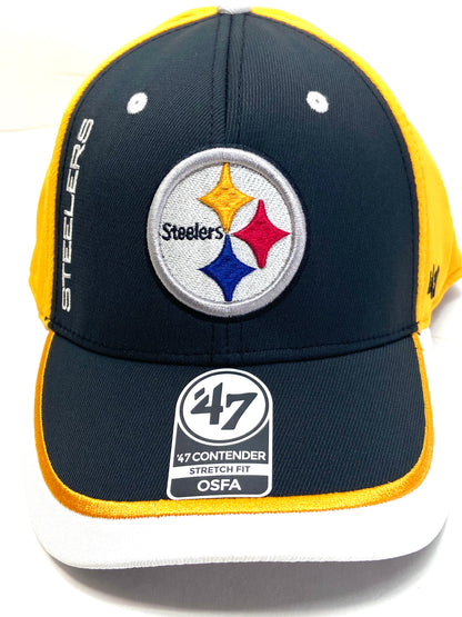 Pittsburgh Steelers NFL Contender Series "Crash Line" Stretch Fit Cap by '47 Brand