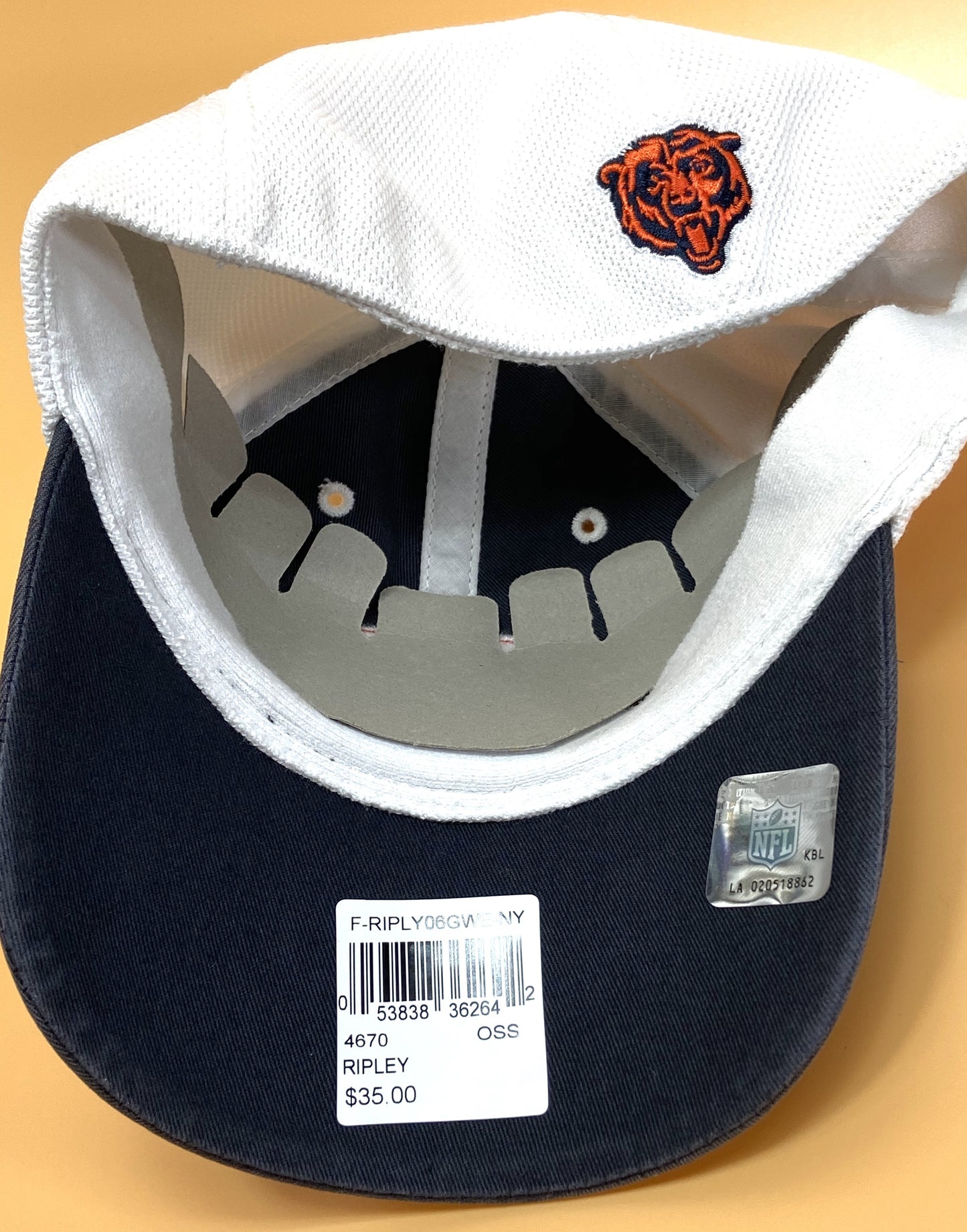 Chicago Bears NFL Navy Ripley Closer Stretch Fit Mesh Cap by '47 Brand