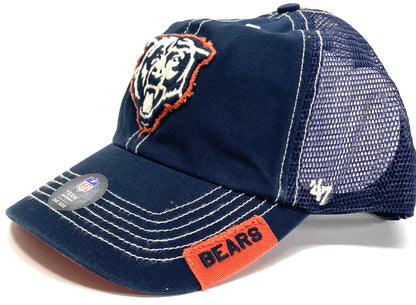 Chicago Bears NFL Navy Turner Clean-Up Adjustable Mesh Snapback by '47 Brand