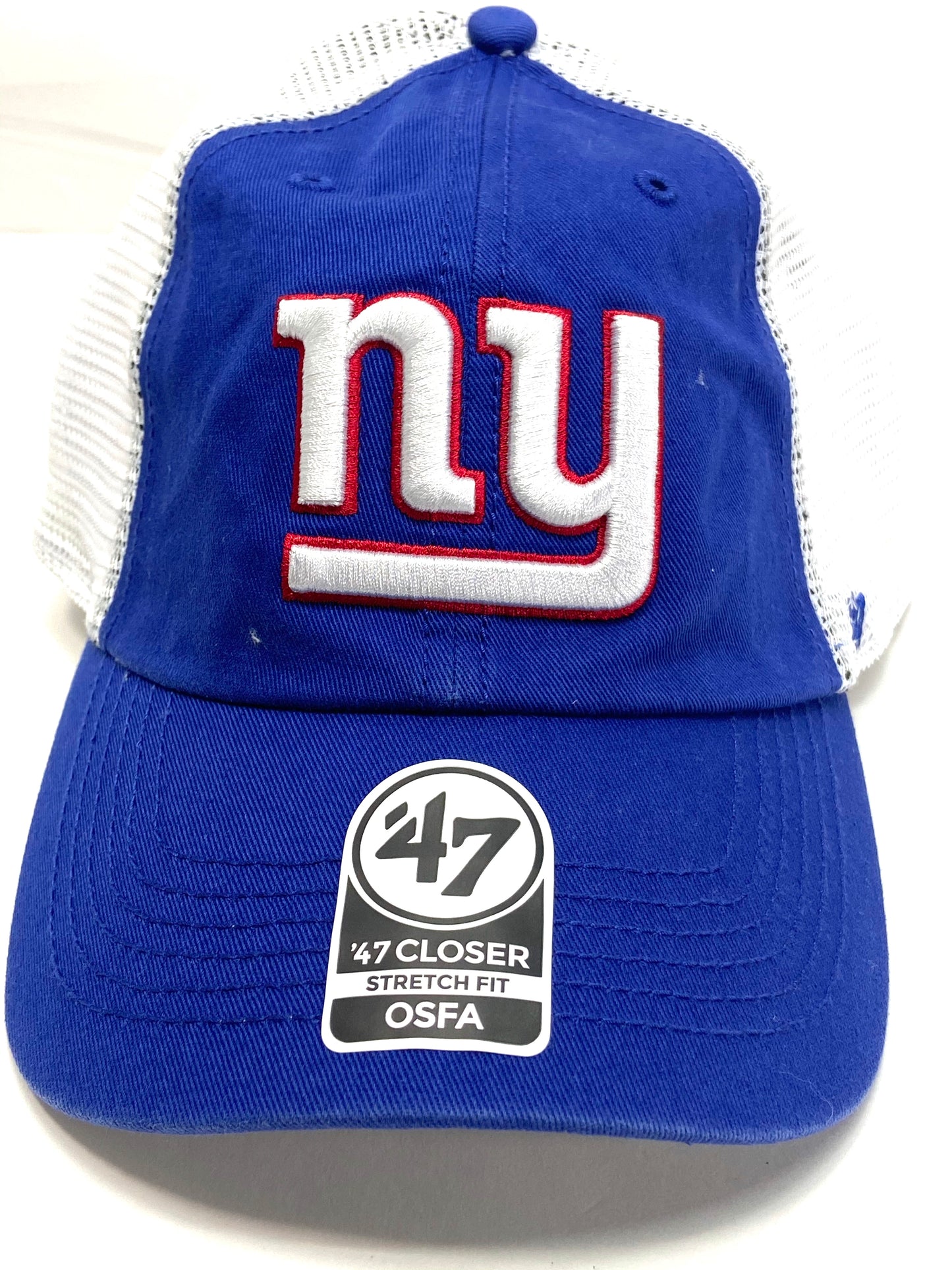 New York Giants NFL Royal Blue Ripley Closer Stretch Fit Mesh Cap by '47 Brand