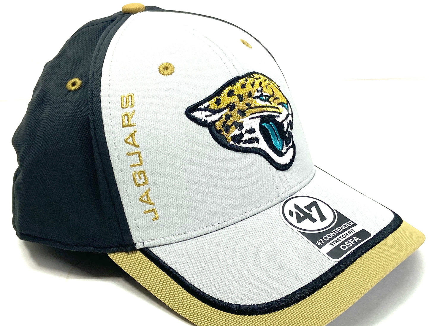 Jacksonville Jaguars NFL Crash Line '47 Contender Stretch Fit Ball Cap by '47 Brand