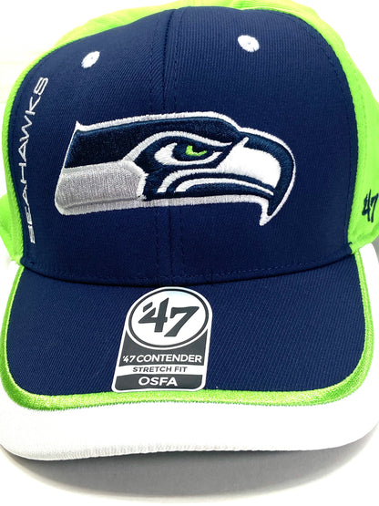 Seattle Seahawks NFL Contender Series "Crash Line" Stretch Fit Cap by '47 Brand