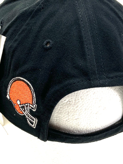 Cleveland Browns Vintage NFL Tan Logo On Black Crown Cap by American Needle