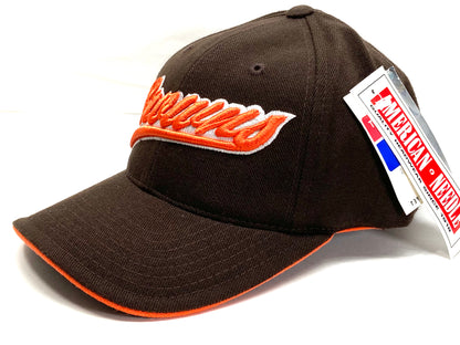 Cleveland Browns Vintage NFL 20% Wool Script 3-D Cap by American Needle