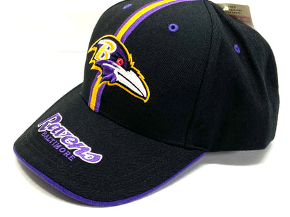 Baltimore Ravens Vintage NFL Purple 15% Wool 3-D Logo Cap by Twins Enterprise