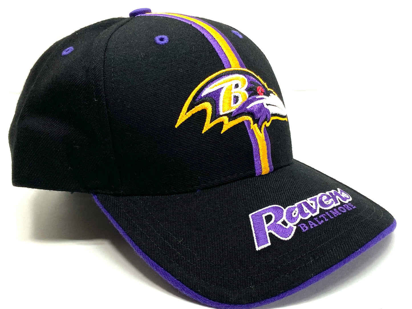 Baltimore Ravens Vintage NFL Purple 15% Wool 3-D Logo Cap by Twins Enterprise