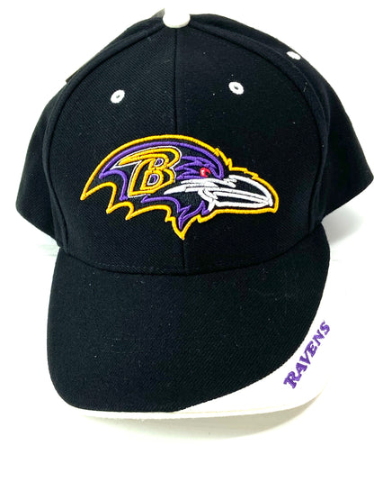 Baltimore Ravens Vintage NFL Black 15% Wool Logo Cap by Twins Enterprise