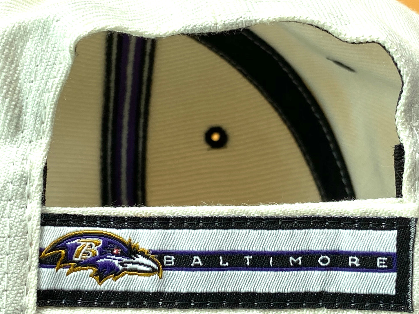 Baltimore Ravens Vintage NFL Cream 15% Wool Logo Cap by Twins Enterprise