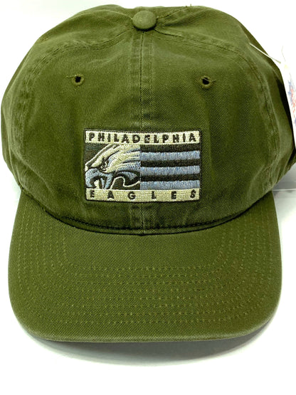 Philadelphia Eagles Vintage NFL Green "Flag" Logo Cap by Drew Pearson Marketing