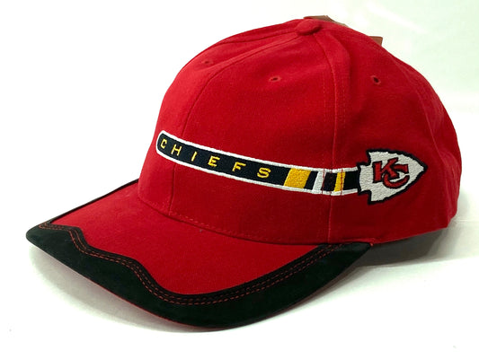 Kansas City Chiefs Vintage NFL Red Cotton Ball Cap by Drew Pearson