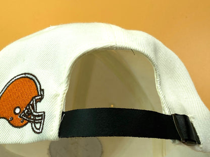 Cleveland Browns Vintage NFL Cream 20% Wool Metal Logo Cap by American Needle