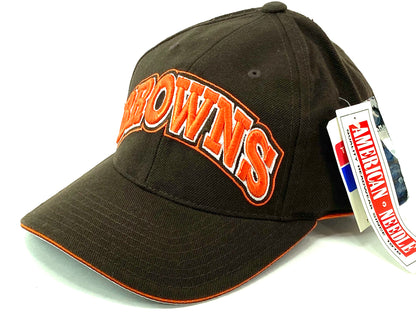 Cleveland Browns Vintage NFL 20% Wool Block "BROWNS" Cap by American Needle