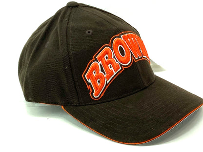 Cleveland Browns Vintage NFL 20% Wool Block "BROWNS" Cap by American Needle