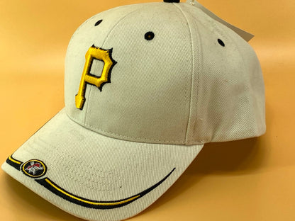 Pittsburgh Pirates Vintage MLB White "Stache" Cap by Twins Enterprise