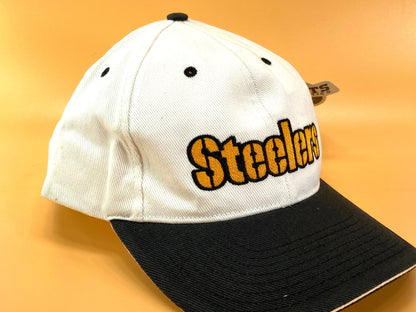 Pittsburgh Steelers Vintage NFL White "Shadow" Snapback by Sports Specialties