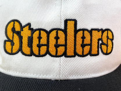 Pittsburgh Steelers Vintage NFL White "Shadow" Snapback by Sports Specialties