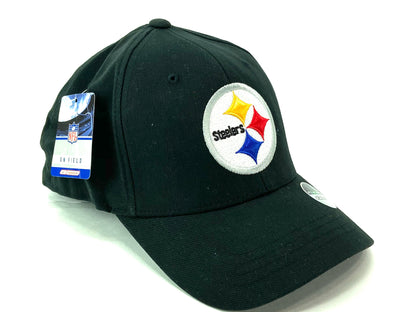 Pittsburgh Steelers Vintage NFL Black Flex-Fit Logo Cap