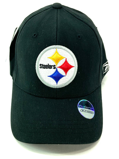 Pittsburgh Steelers Vintage NFL Black Flex-Fit Logo Cap