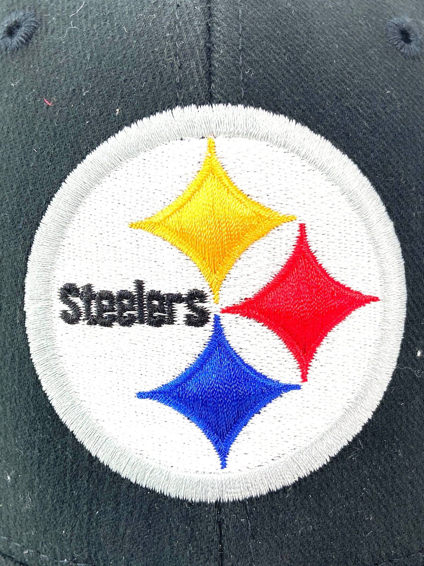 Pittsburgh Steelers Vintage NFL Black Flex-Fit Logo Cap