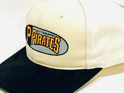 Pittsburgh Pirates Vintage MLB White Logo "P" Cap by Twins Enterprise