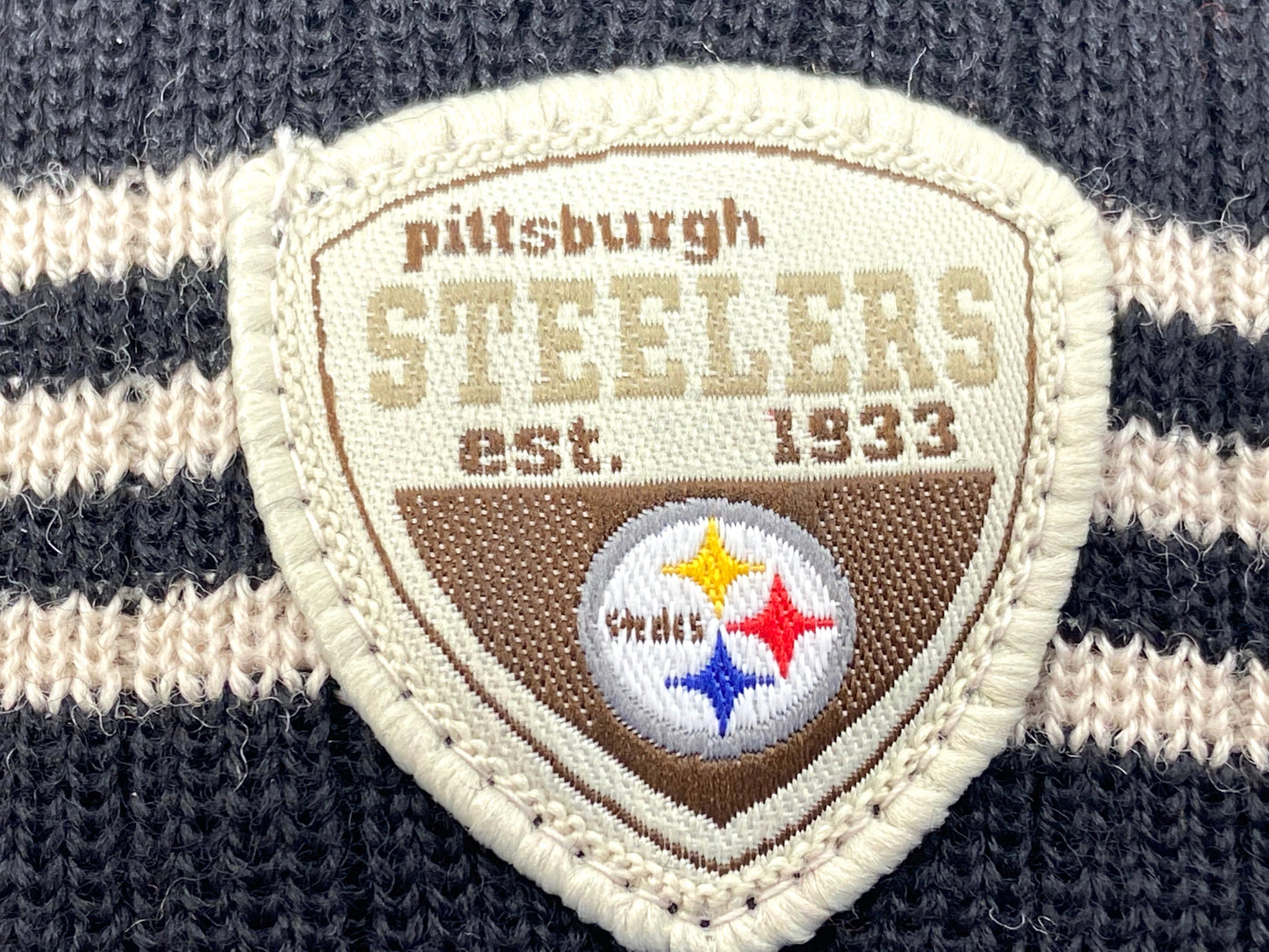 Pittsburgh Steelers Vintage 2002 NFL Cuffed Black "EST. 1933" Wool Knit Hat