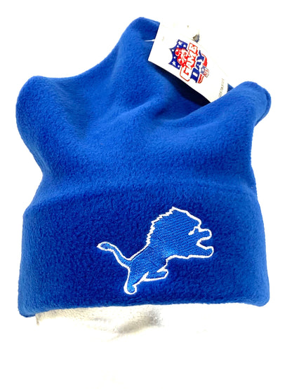 Detroit Lions Vintage NFL Blue "Tall" Cuffless Fleece Hat by Drew Pearson Marketing