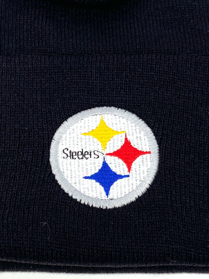 Pittsburgh Steelers Vintage NFL Black Knit Cuffed Hat by Logo Athletic