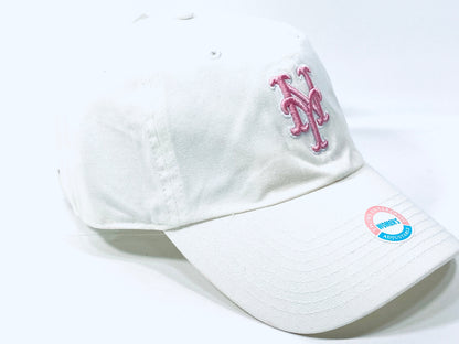 New York Mets Vintage MLB Women's White Logo Cap by Twins Enterprise