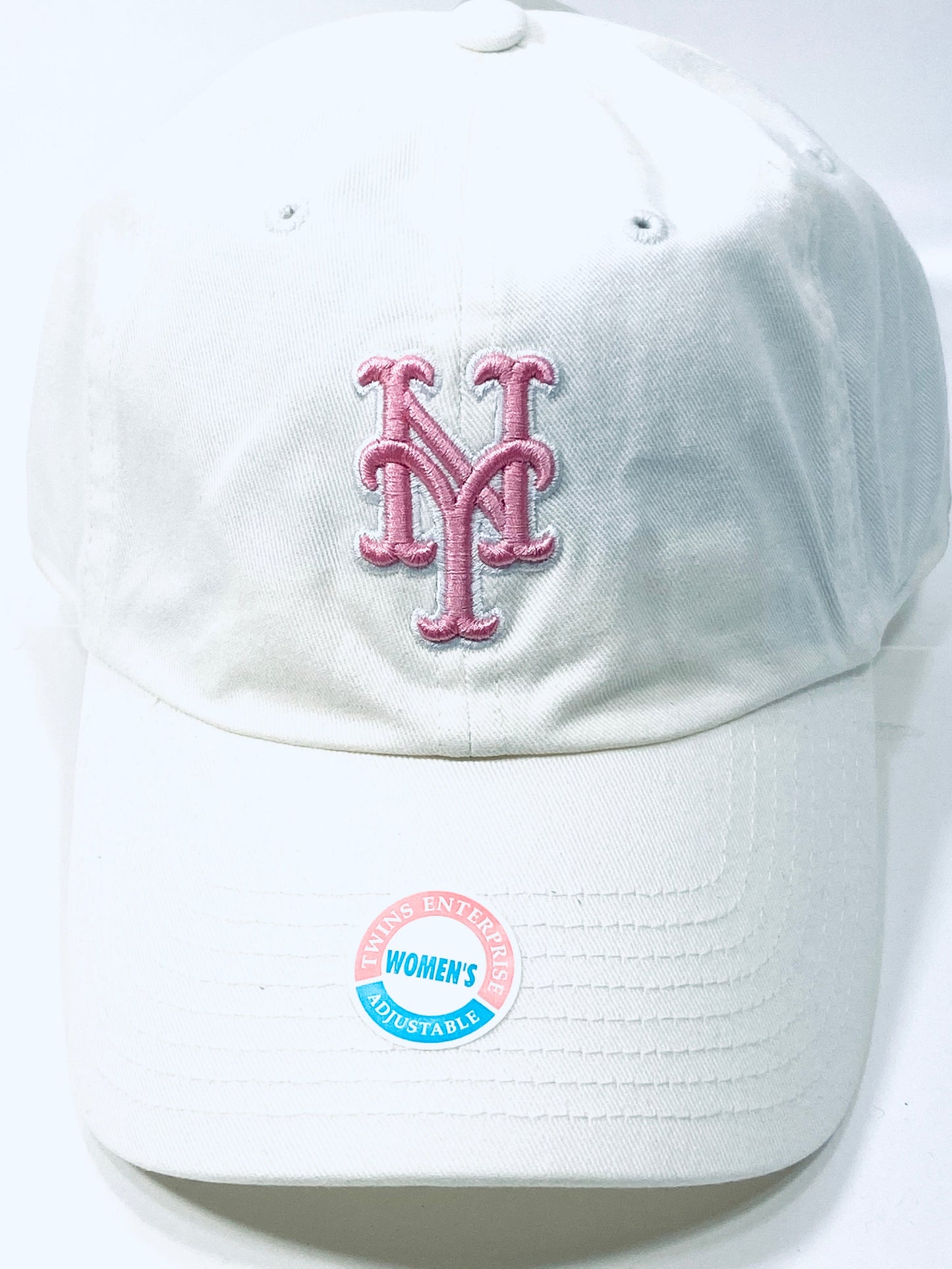 New York Mets Vintage MLB Women's White Logo Cap by Twins Enterprise