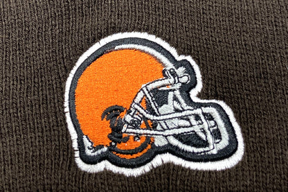 Cleveland Browns Vintage NFL Brown Cuffed Knit Logo Hat by NFL