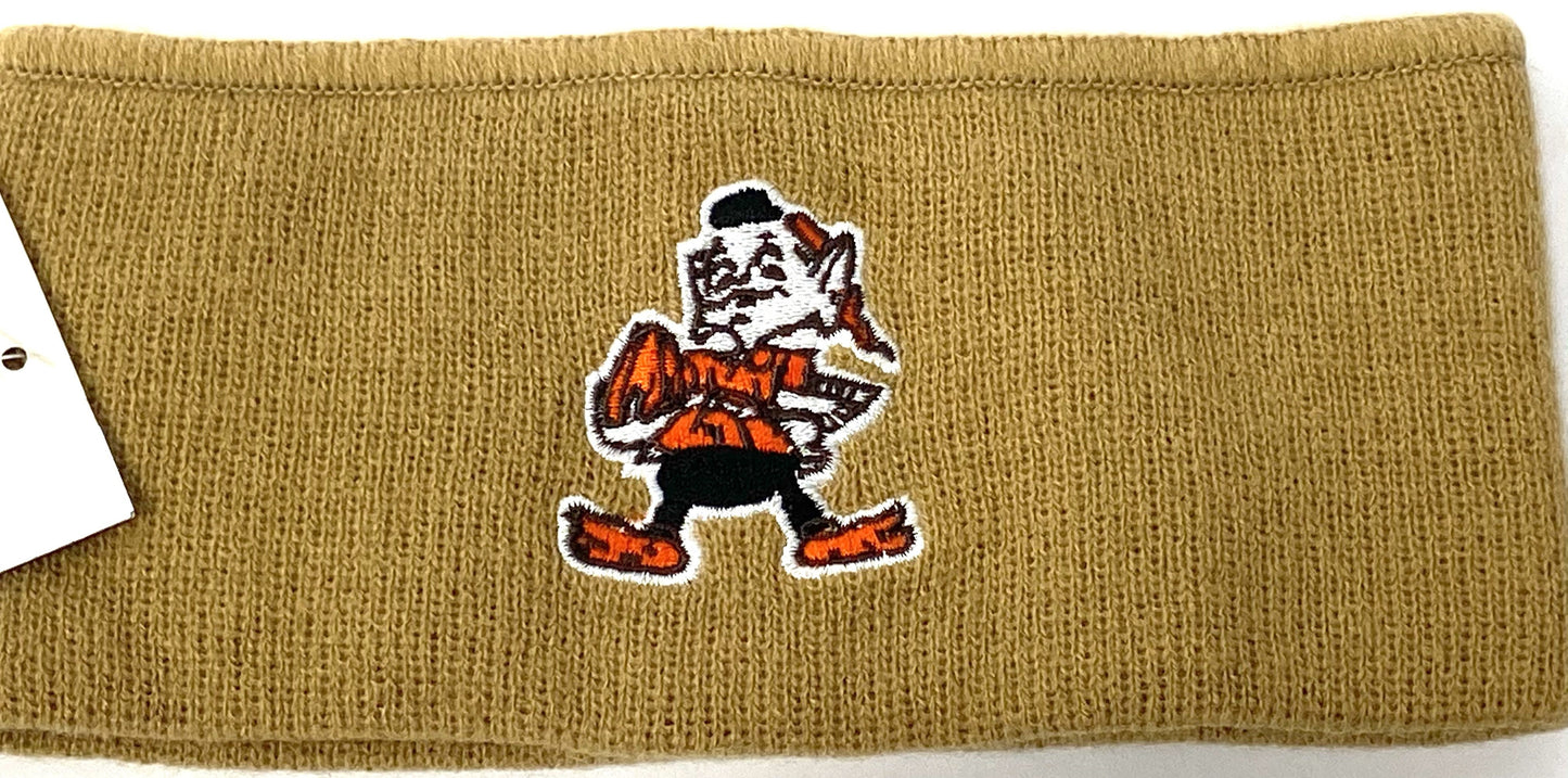 Cleveland Browns Vintage NFL Tan Elf Headband by Rossmor Industries