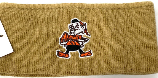 Cleveland Browns Vintage NFL Tan Elf Headband by Rossmor Industries