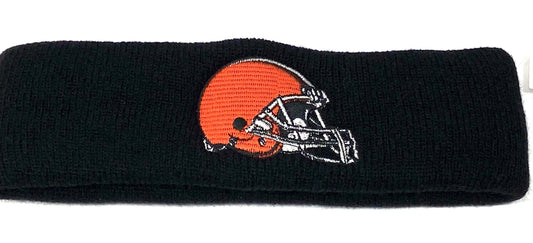 Cleveland Browns Vintage NFL Black Knit Logo Headband by NFL