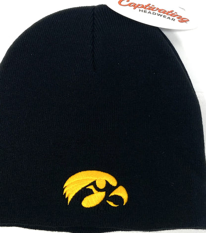 Iowa Hawkeyes NCAA Cuffless Beanie by Captivating Headwear